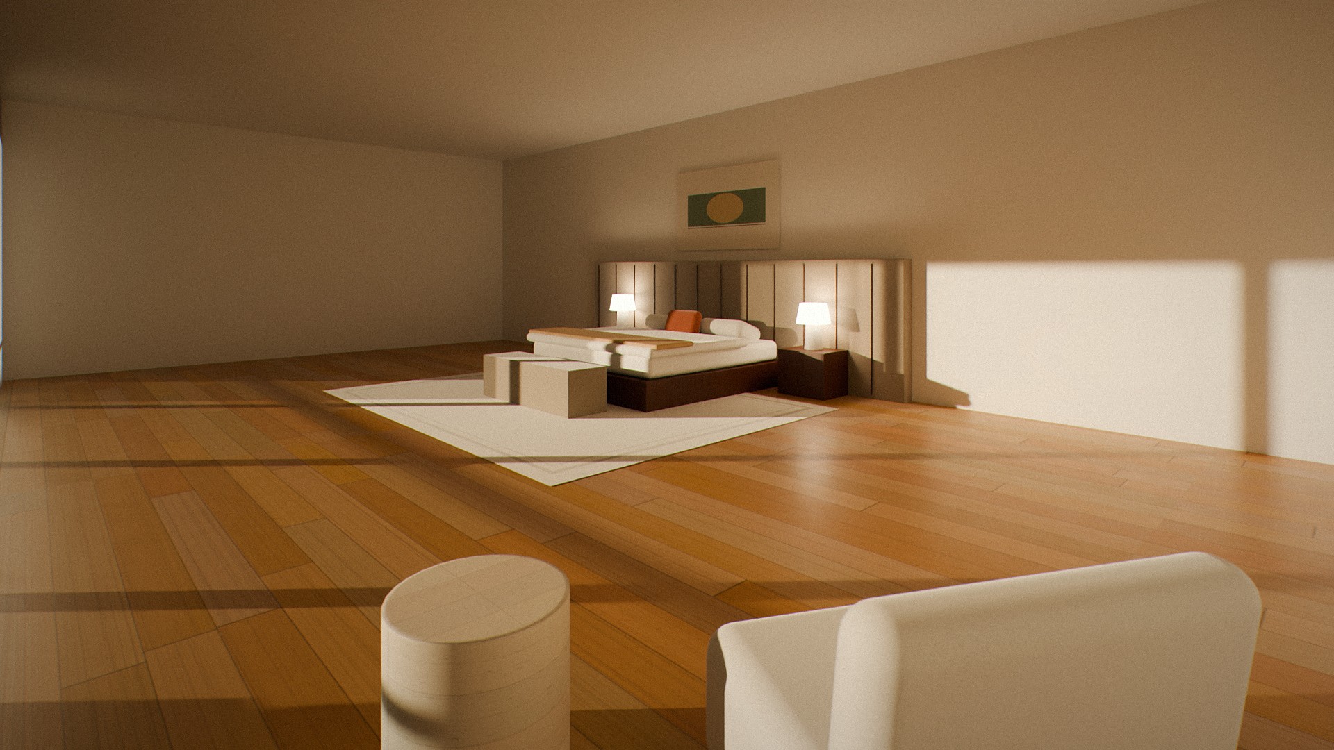 Master suite seen from its balcony
