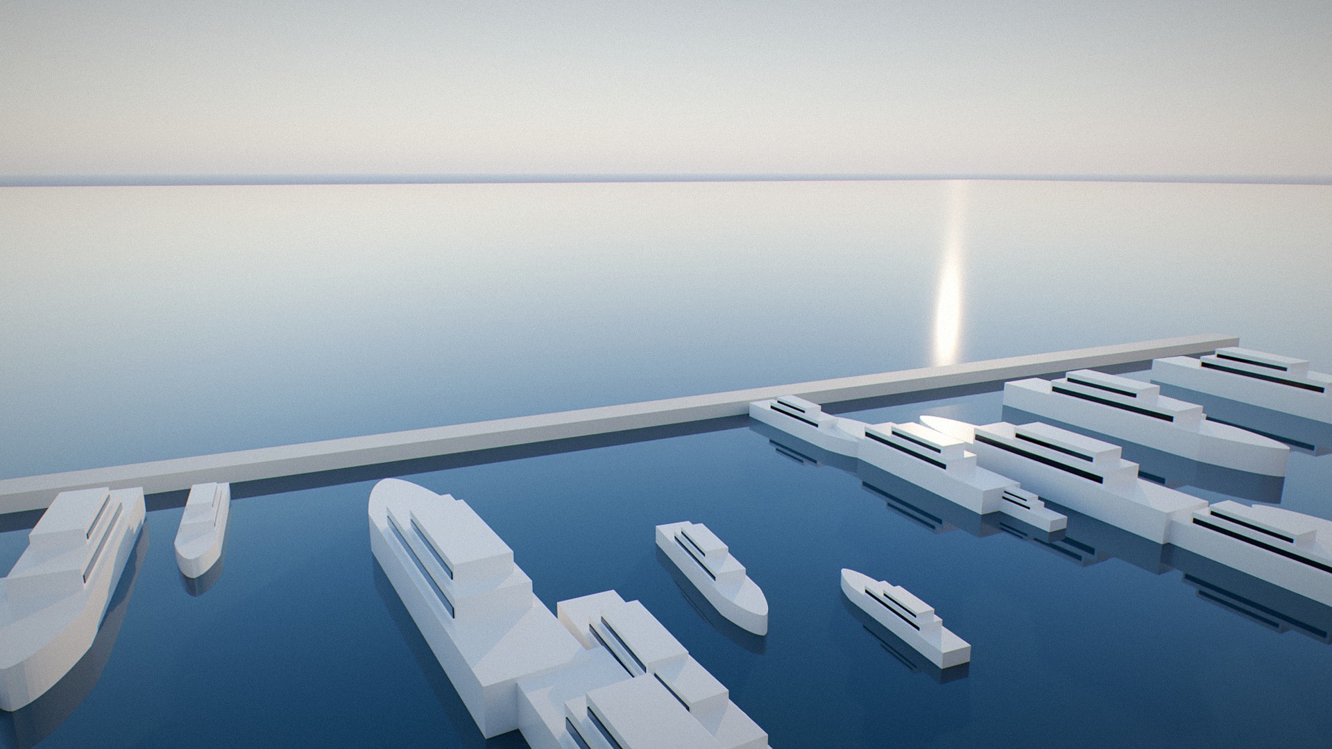 Evening view over the yachts in Port Hercule from the terrace